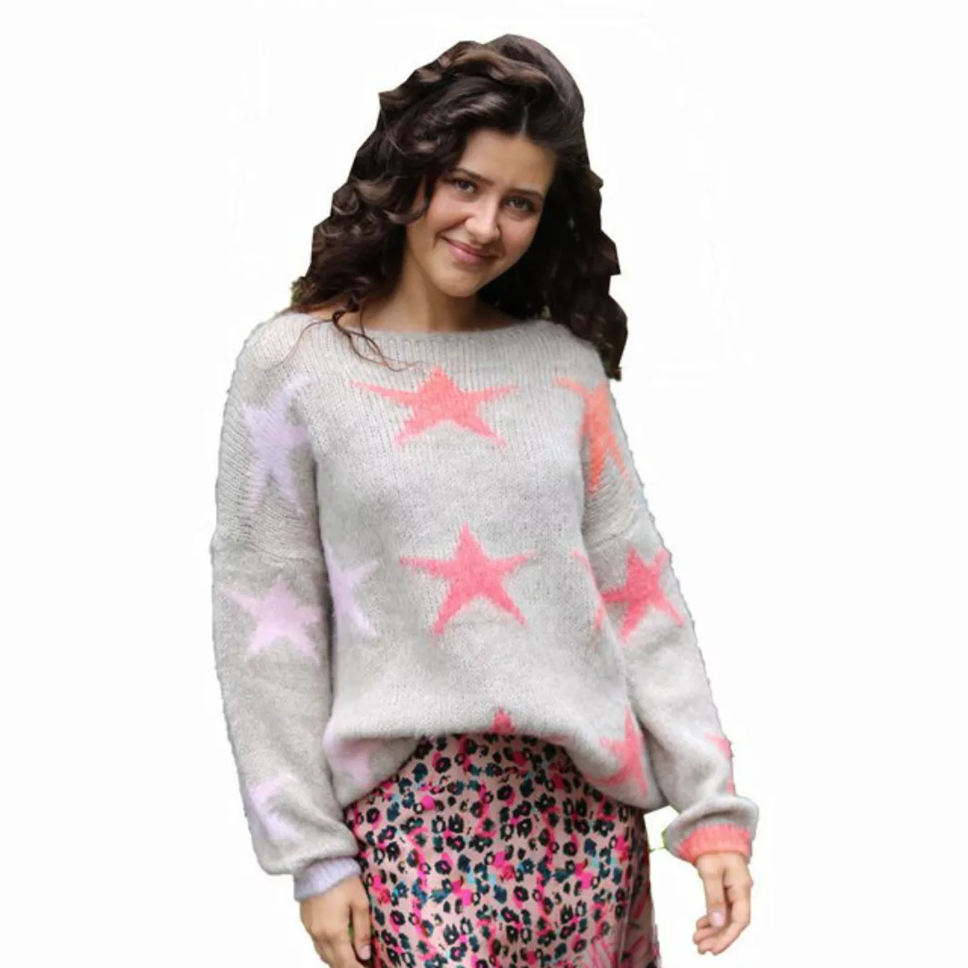 Miss Goodlife Rundhalspullover Miss Goodlife MG9279-Stars Pullover günstig online kaufen