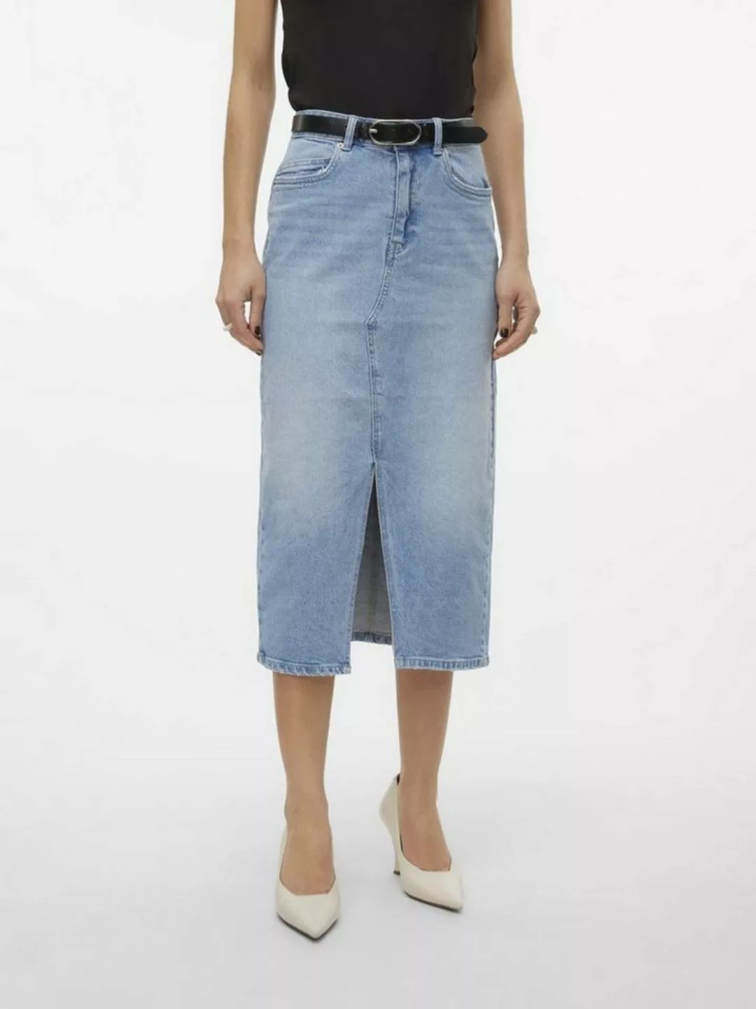 Vero Moda Maxirock VMVERI HR CALF DENIM SKIRT GA NOOS günstig online kaufen