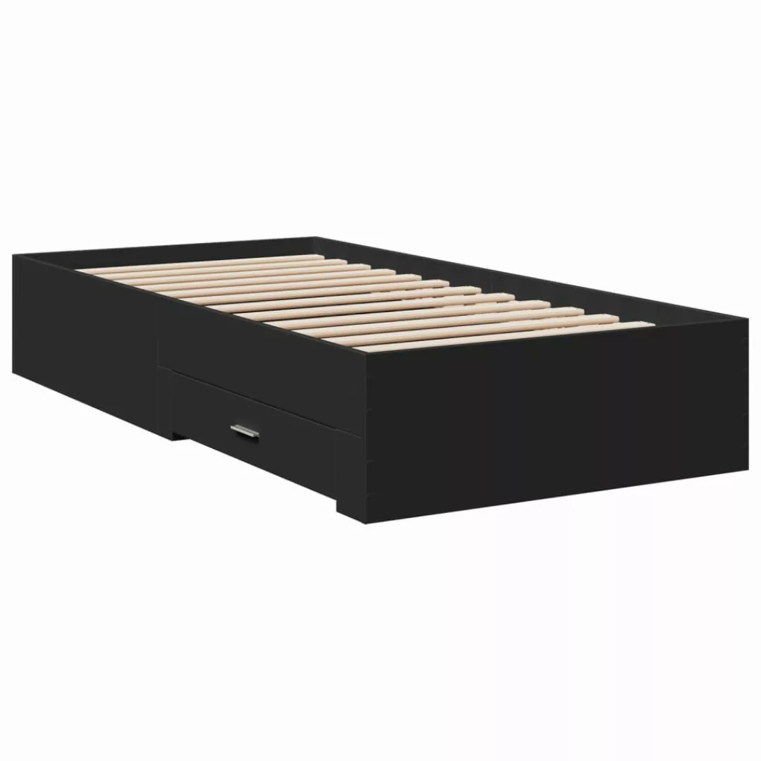 vidaXL Bett Bettgestell mit Schubladen Schwarz günstig online kaufen