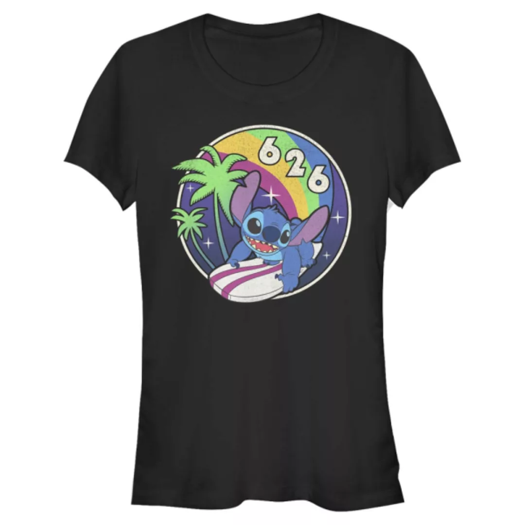 Disney Classics - Lilo & Stitch - Stitch Retro Rainbow - Frauen T-Shirt günstig online kaufen