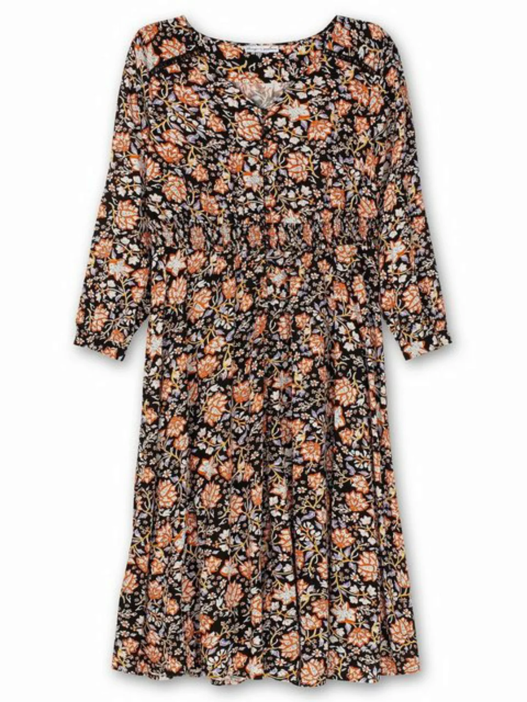 sheego by Joe Browns Maxikleid "Große Größen", mit Blumenprint und gesmokte günstig online kaufen