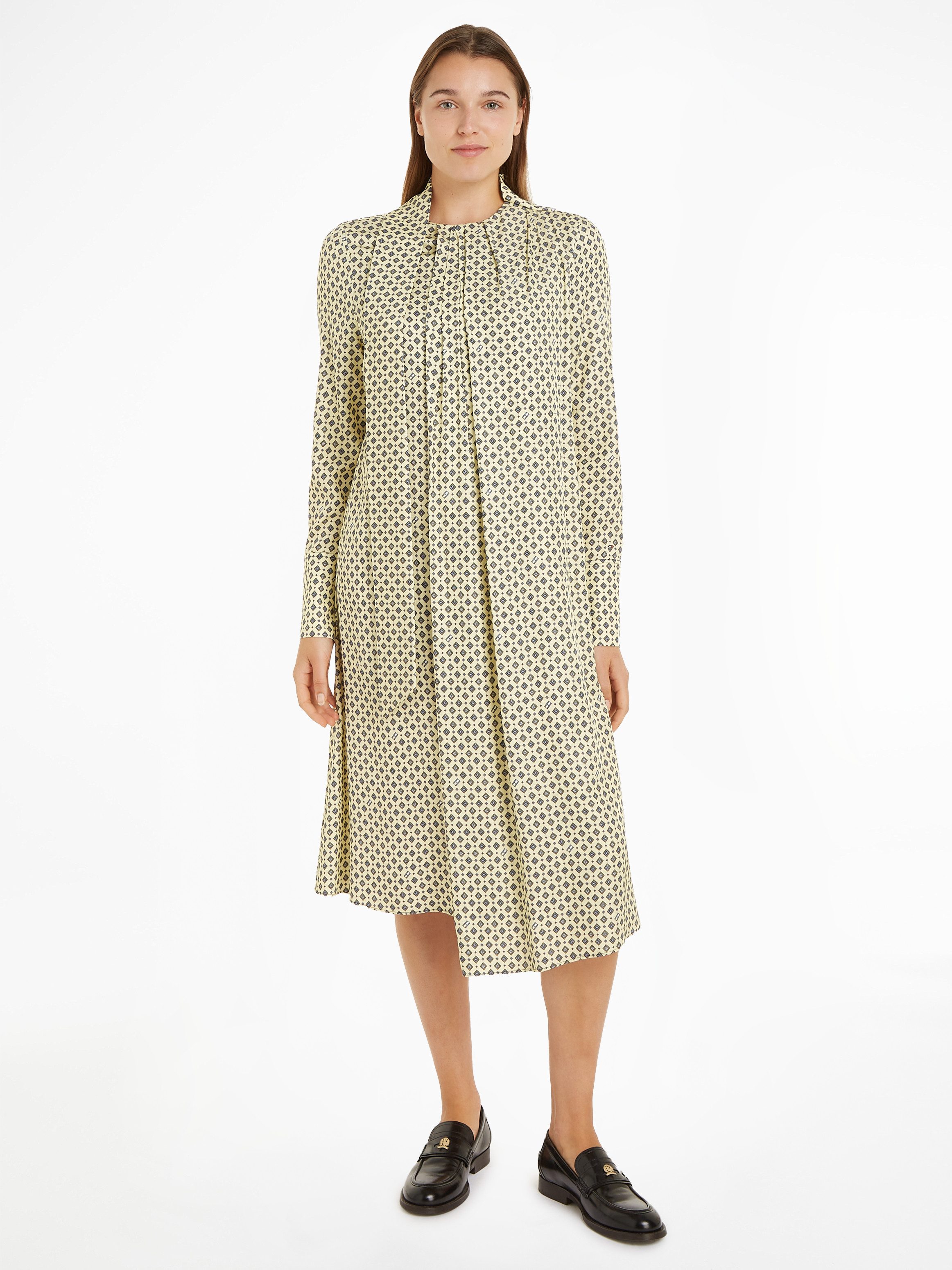 Tommy Hilfiger Blusenkleid FOULARD DRAPED MIDI günstig online kaufen