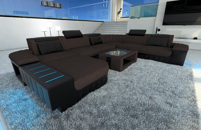 Sofa Dreams Wohnlandschaft Sofa Couch Stoff Bellagio XXL U Form Polster Sto günstig online kaufen