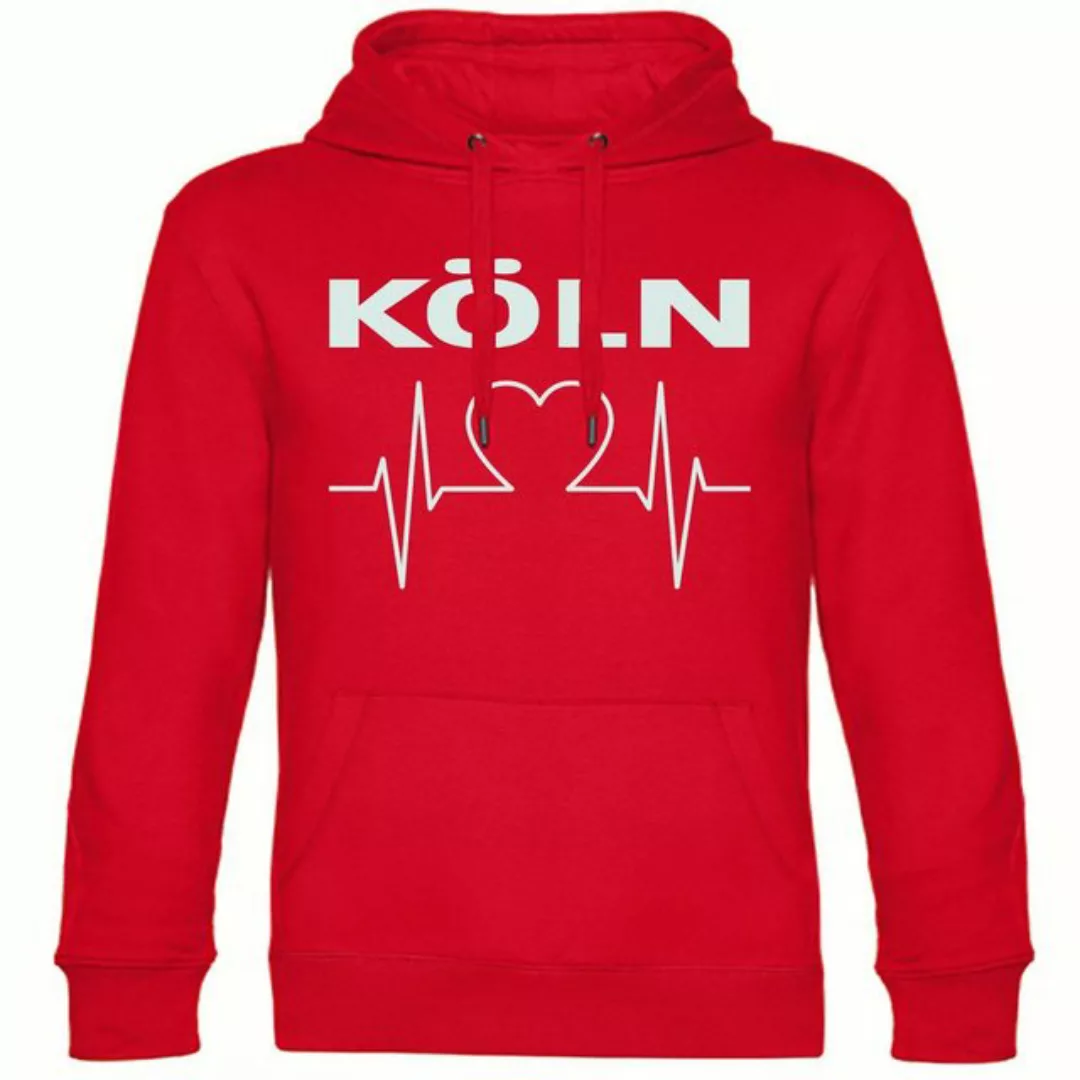 multifanshop Kapuzensweatshirt Köln - Herzschlag - Pullover günstig online kaufen