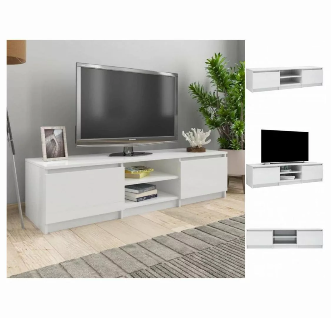 vidaXL TV-Schrank TV-Schrank Hochglanz-Weiß 1404035,5 cm Spanplatte Lowboar günstig online kaufen