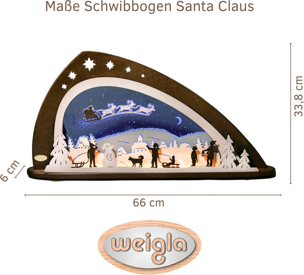 Weigla Lichterbogen "Santa Claus, Weihnachtsdeko", in 3D Optik günstig online kaufen