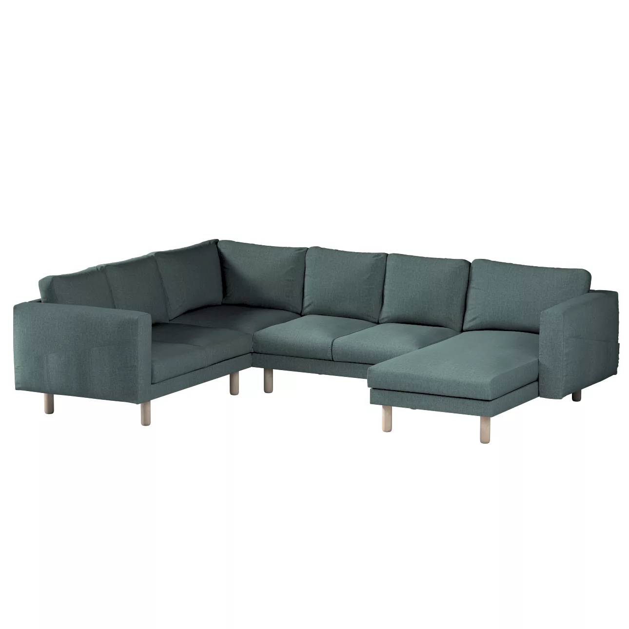 Bezug für Norsborg 5-Sitzer Ecksofa mit Recamiere, grau- blau, Norsborg Bez günstig online kaufen