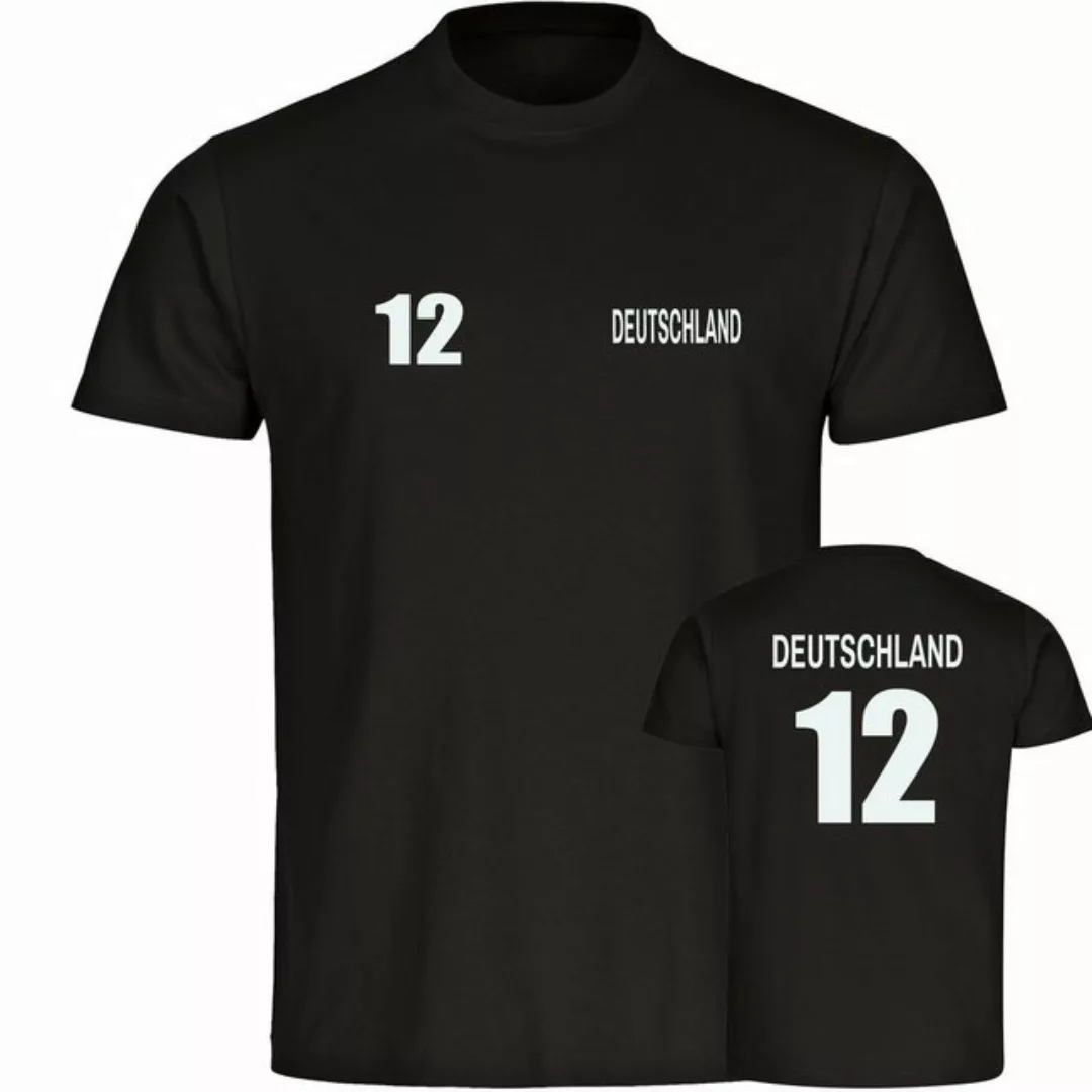 multifanshop T-Shirt Herren Deutschland - Trikot Nummer 12 - Männer günstig online kaufen