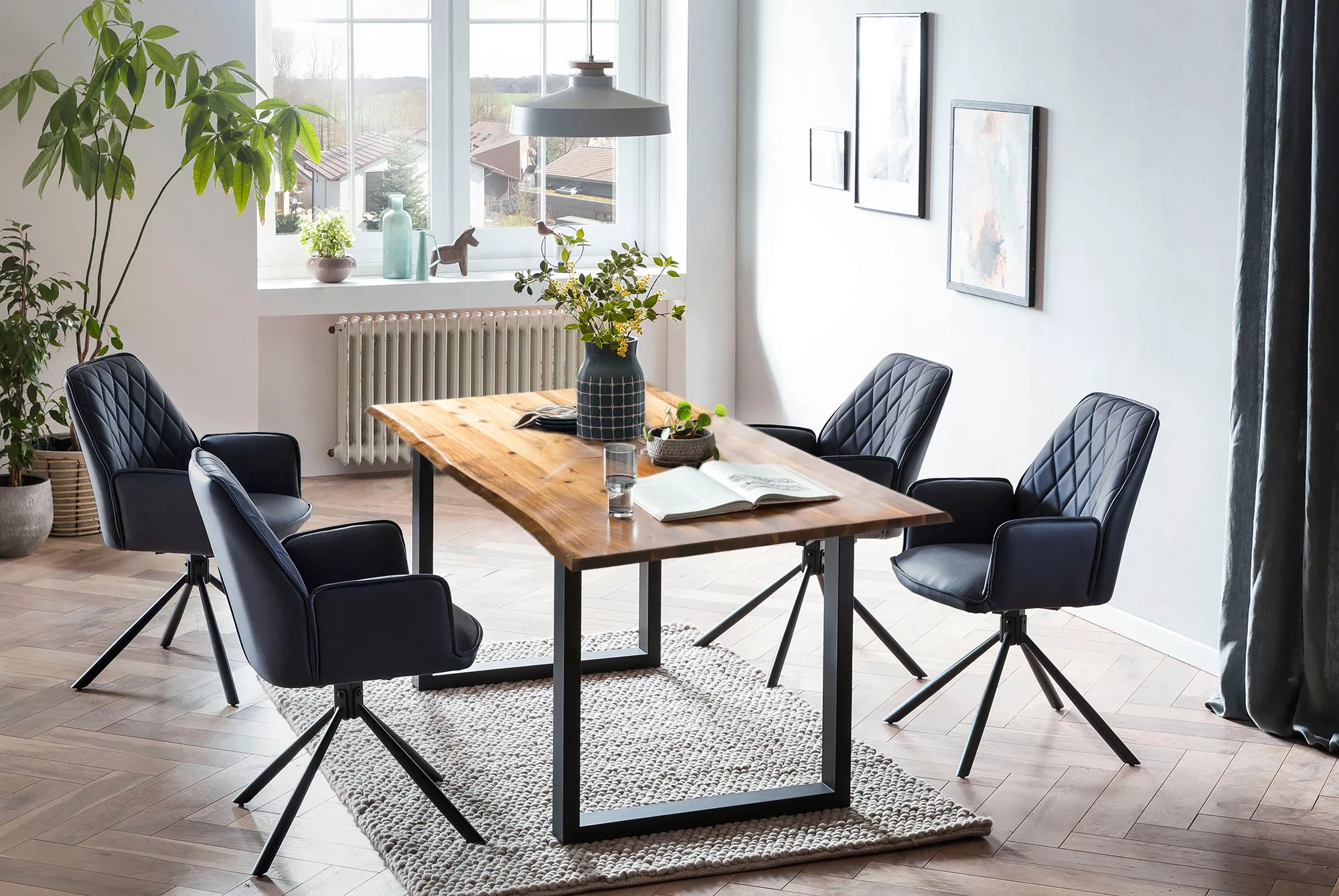 SalesFever Essgruppe, (Set, 5 tlg.), 5-teilige Sitzgruppe mit 360 Drehplatt günstig online kaufen