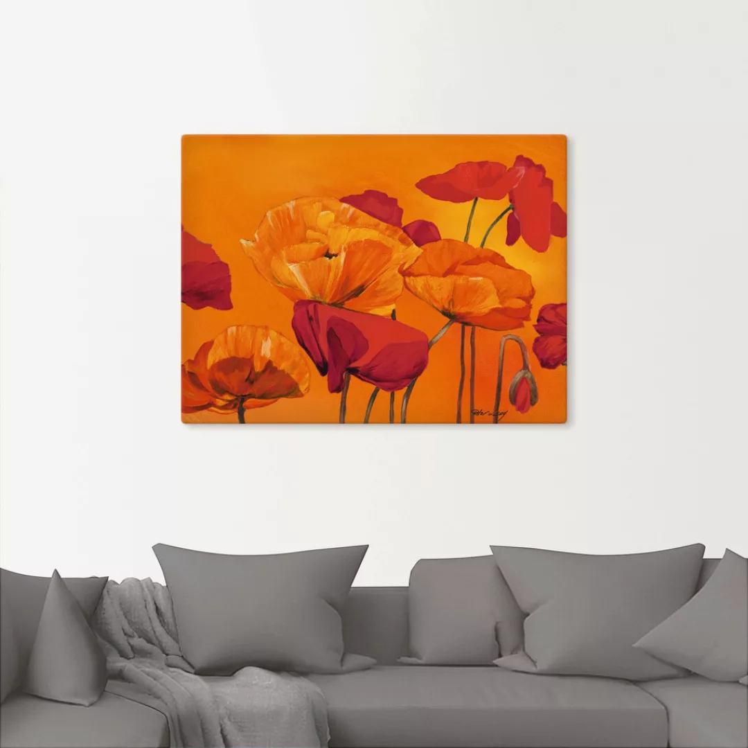 Artland Wandbild "Mohnblume", Blumen, (1 St.), als Leinwandbild, Poster in günstig online kaufen