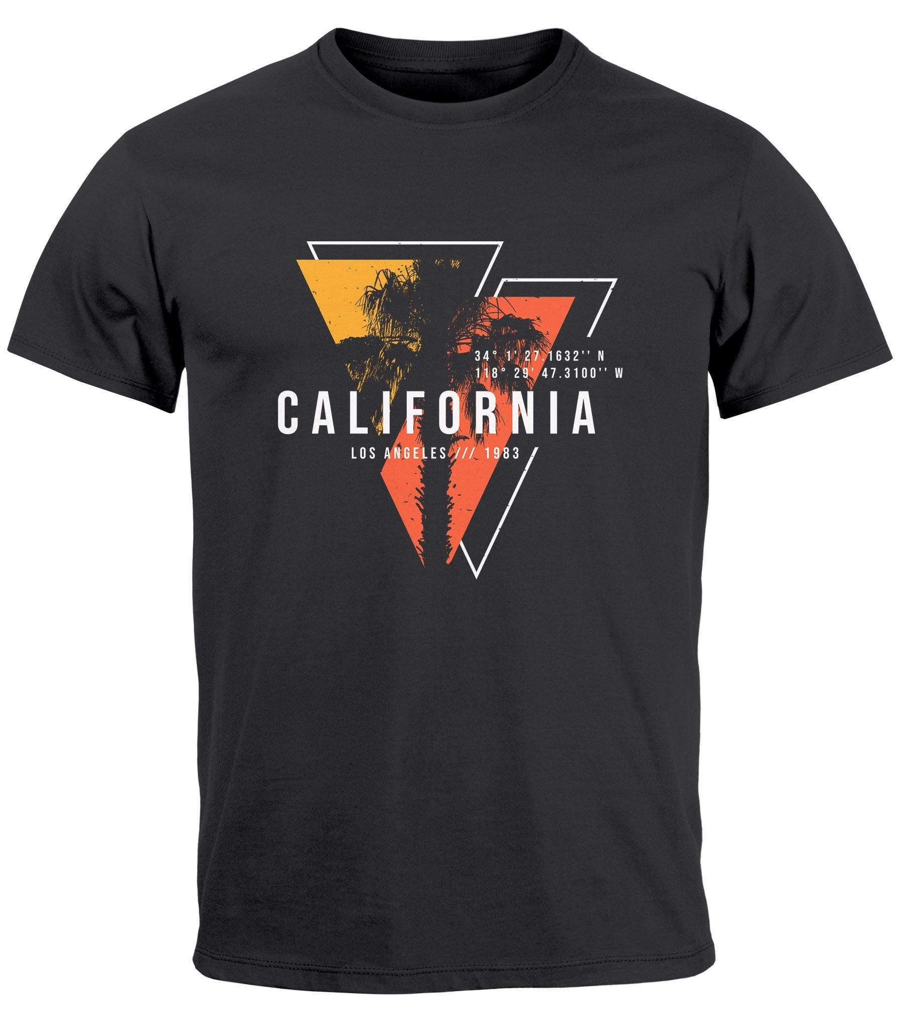 Neverless Print-Shirt Herren T-Shirt California Los günstig online kaufen