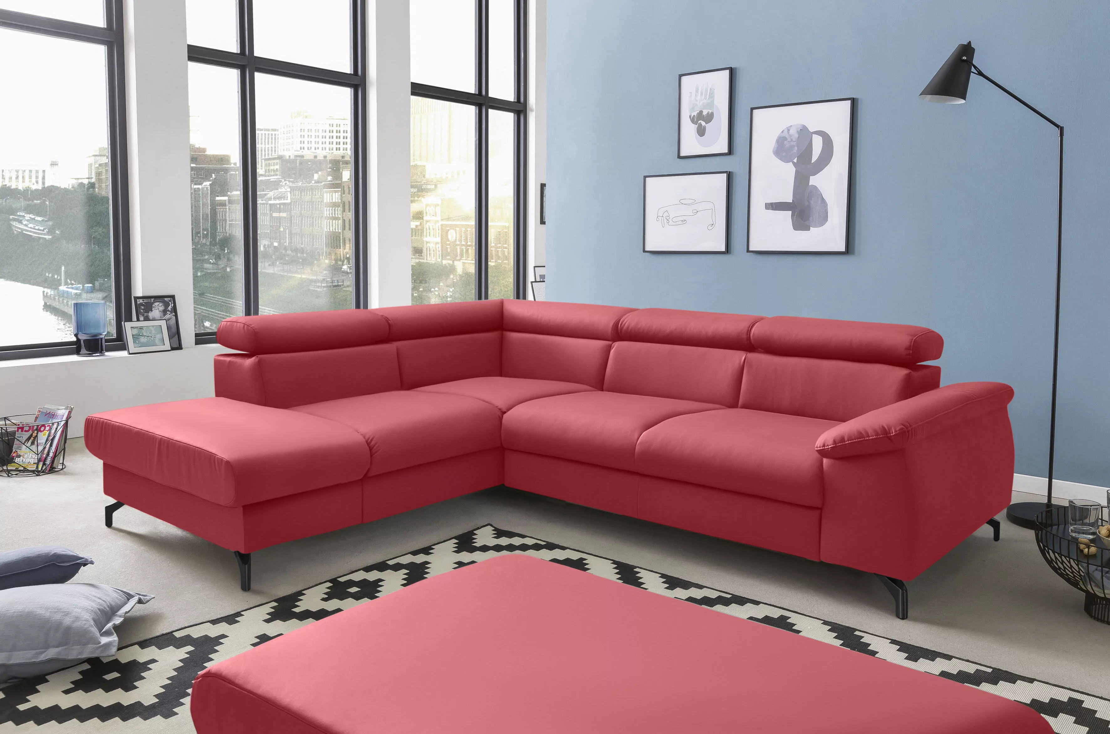 COTTA Ecksofa "Komaris L-Form", mit Kopfteilverstellung, wahlweise mit Bett günstig online kaufen