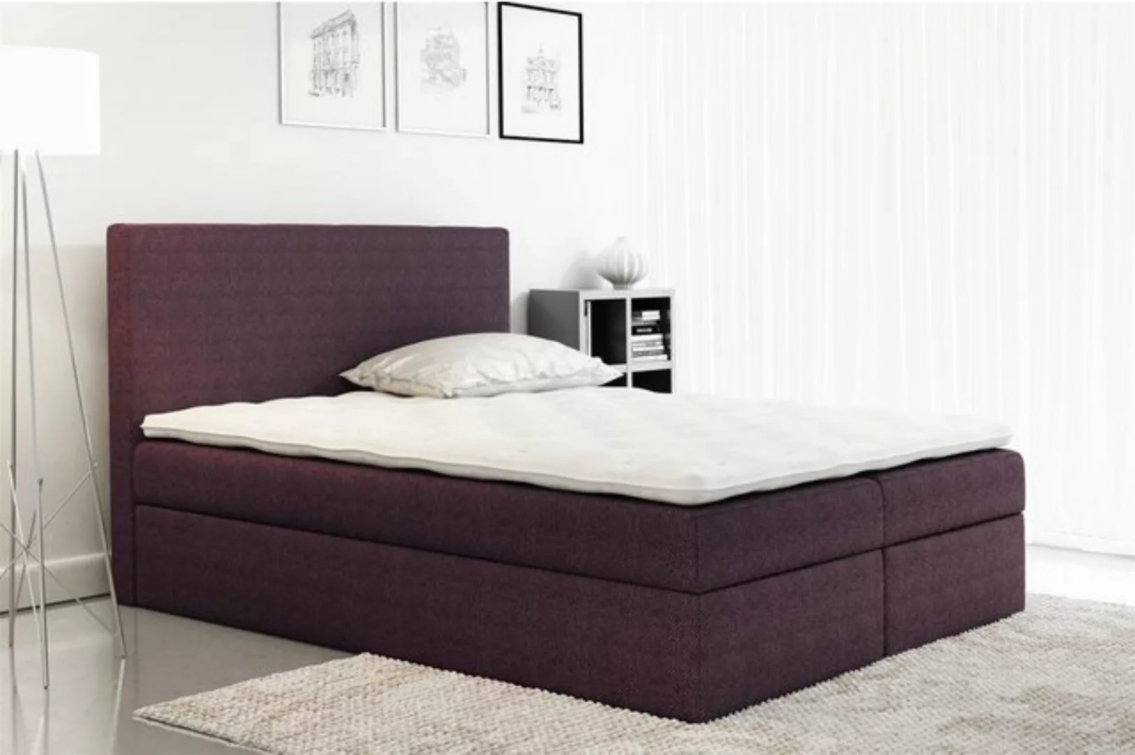 Fun Möbel Boxspringbett Boxspringbett Schlafzimmerbett KELIS in Stoff (inkl günstig online kaufen