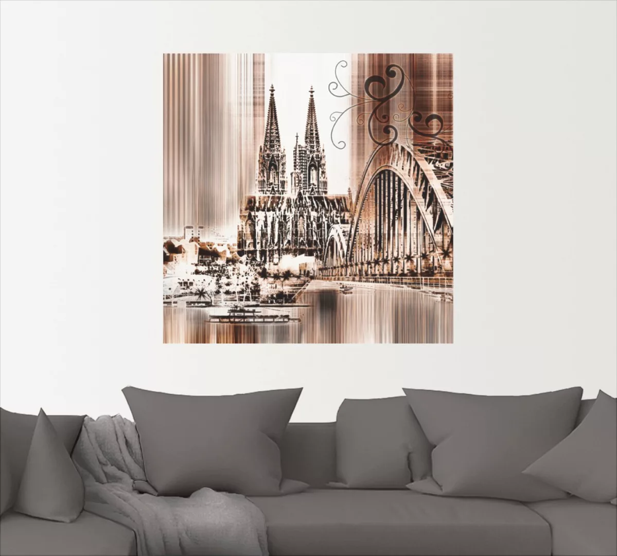 Artland Wandbild "Köln Skyline Collage VI", Architektonische Elemente, (1 S günstig online kaufen