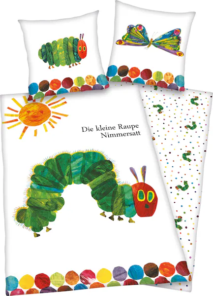 Die kleine Raupe Nimmersatt Kinderbettwäsche »Die kleine Raupe Nimmersatt«, günstig online kaufen