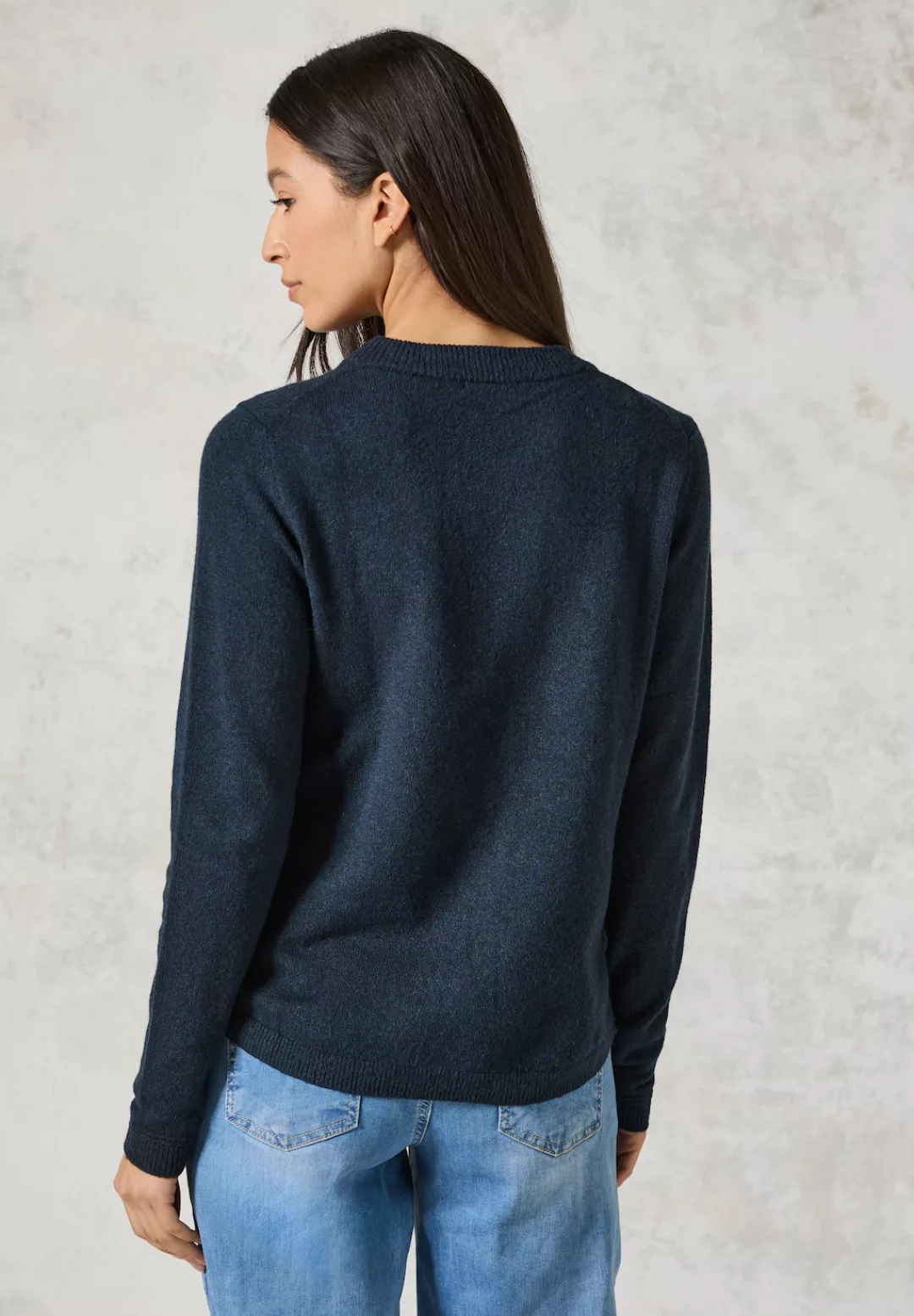 Cecil Strickpullover mit Stehkragen und Struktur-Muster günstig online kaufen