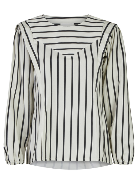 Bluse Aus Bio-baumwolle - Voluminous Blouse Stripes günstig online kaufen