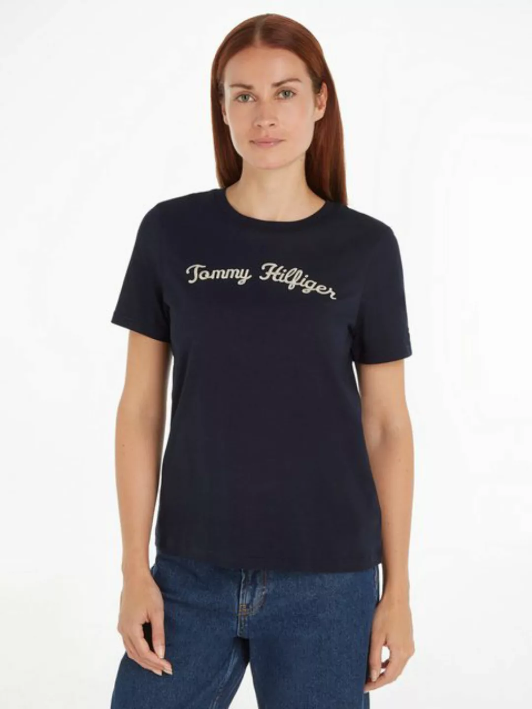 Tommy Hilfiger Kurzarmshirt "REG SCRIPT C-NK SS", mit Tommy Hilfiger Script günstig online kaufen