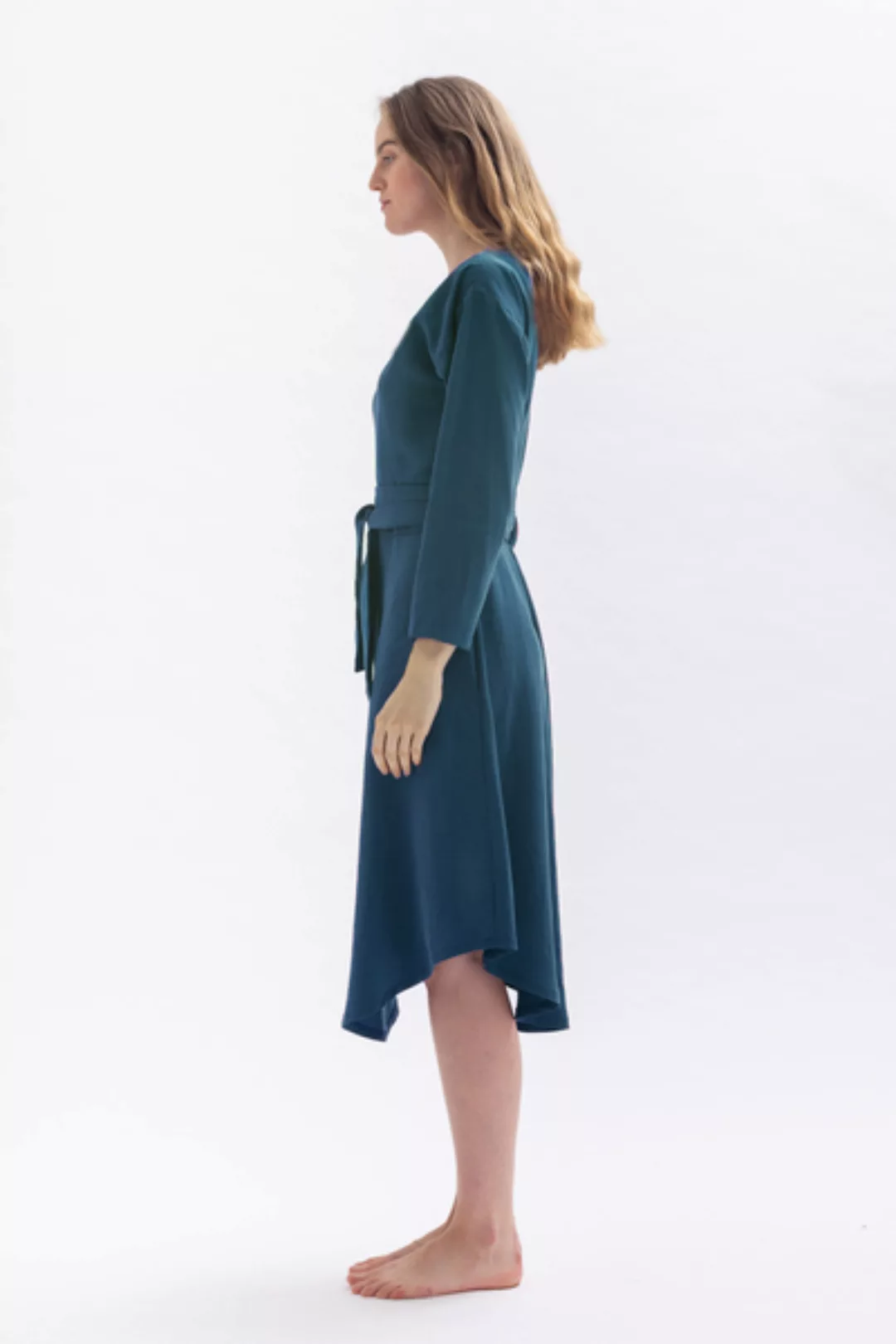 Lockeres Kleid *Dia-naa* Aus 100% Tencel In Blau Petrolgrün Oder Bordeaux günstig online kaufen
