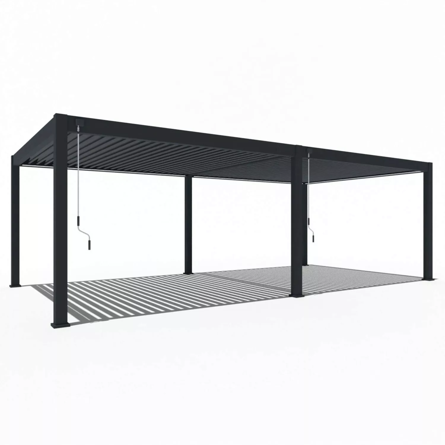 Weide Deluxe Plus Aluminium Pavillon 4 x 8 M Anthrazit Pergola Freistehend günstig online kaufen