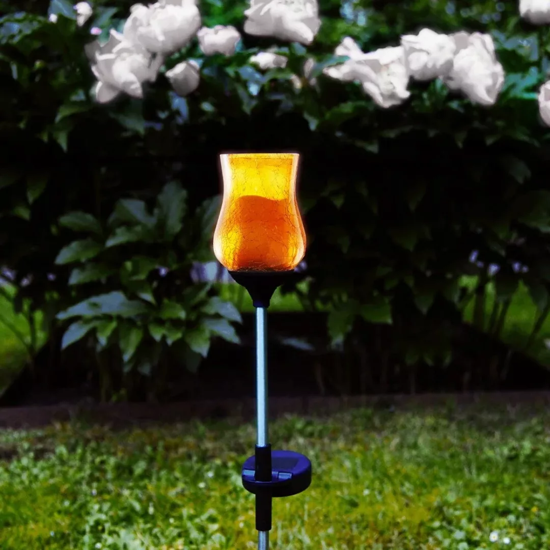 Erdspießleuchte Lyon in amber, 530 mm, inkl. Sensor und LED günstig online kaufen