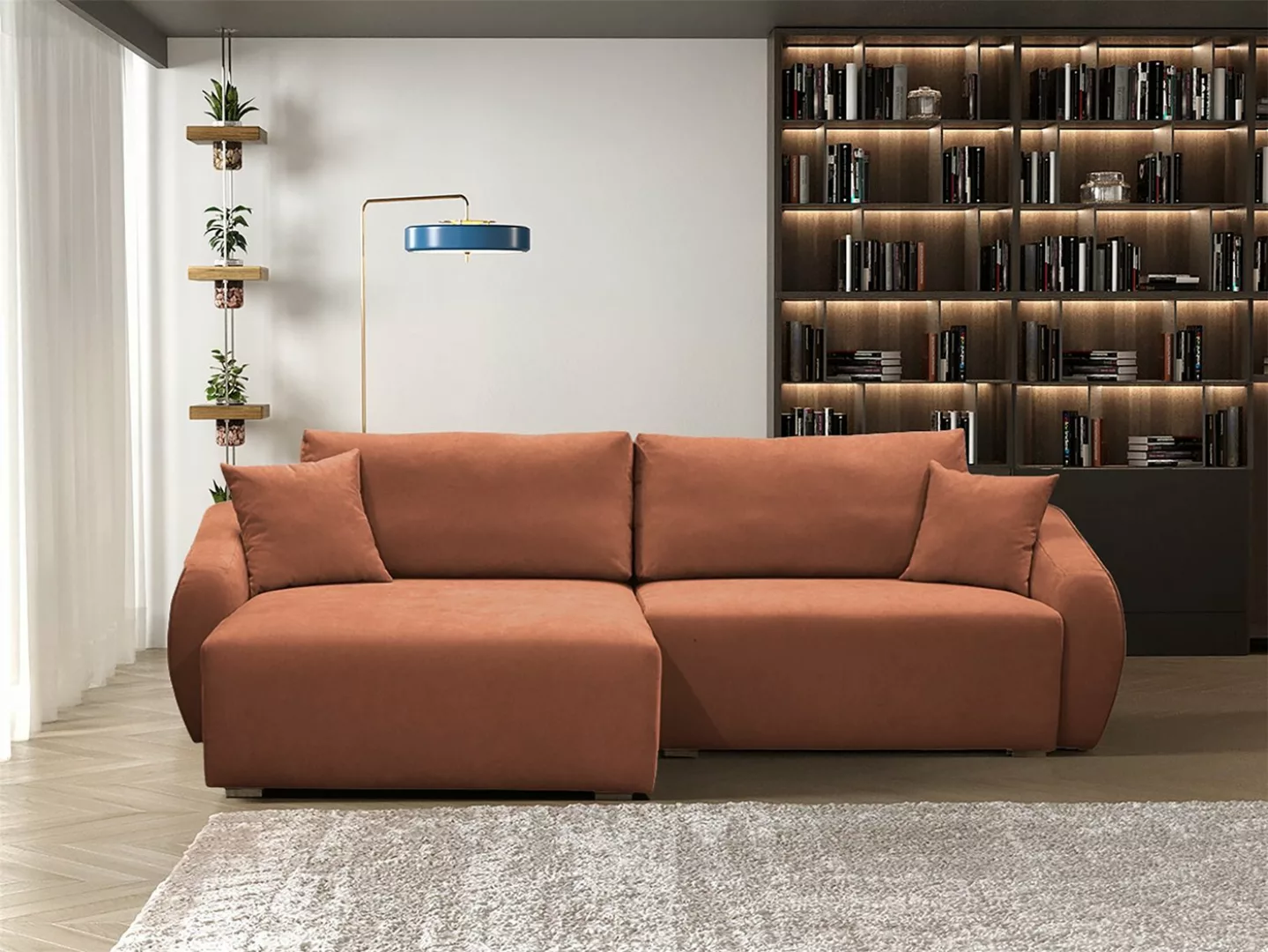 Fun Möbel Ecksofa Designersofa Sofa ELISE in Stoff Wind, inkl. 2 Rücken und günstig online kaufen