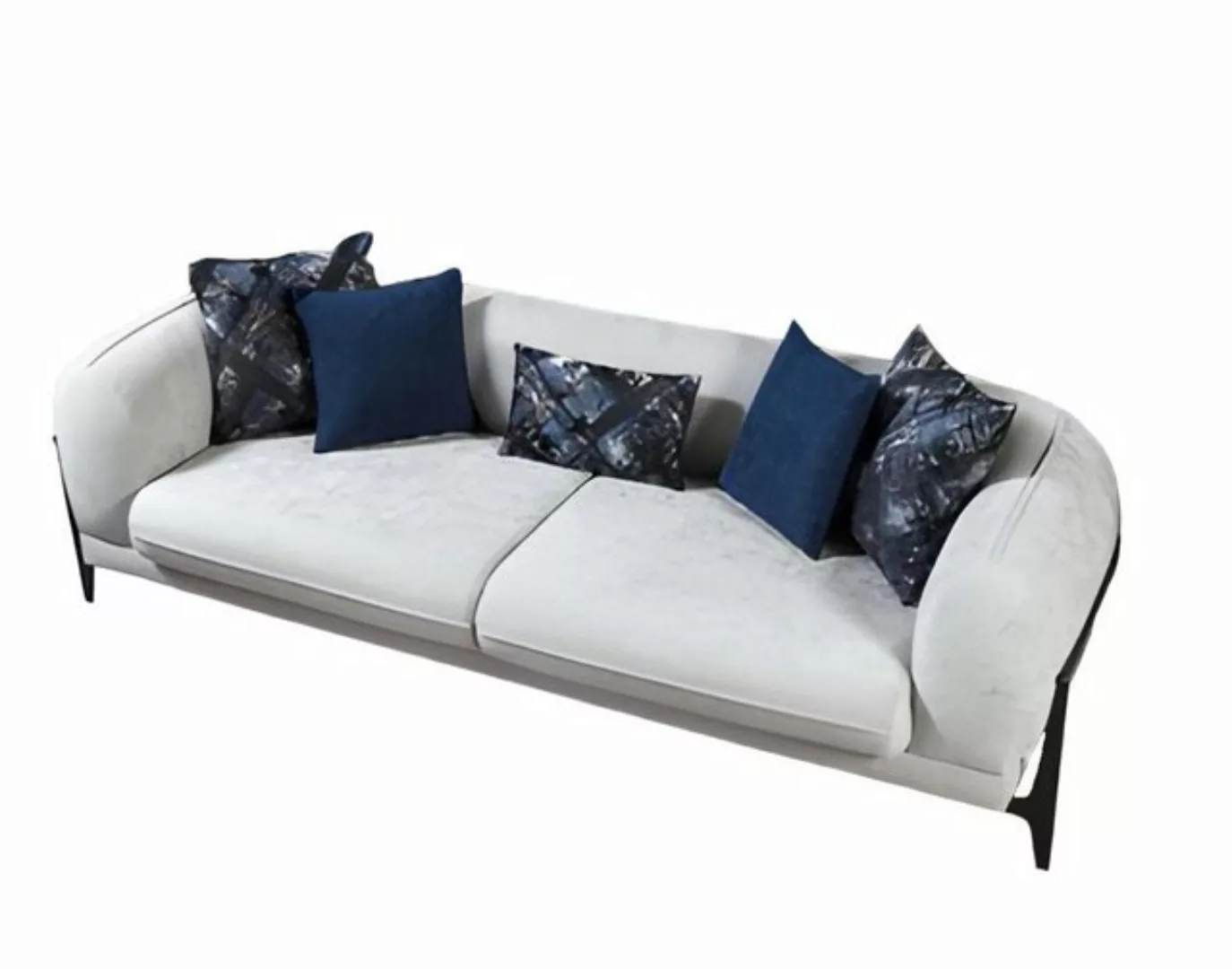 JVmoebel 3-Sitzer Weißes Sofa Designer Wohnzimmer Sitzmöbel Polster Möbel, günstig online kaufen
