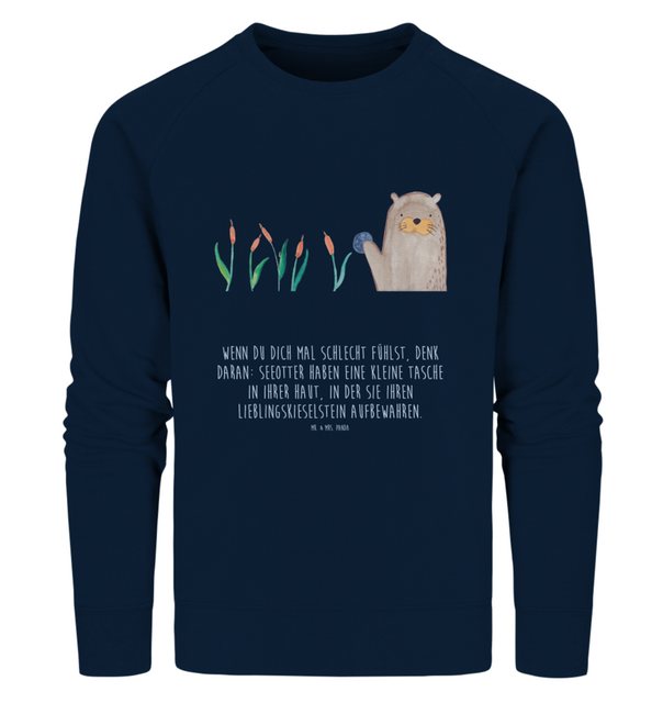 Mr. & Mrs. Panda Longpullover Größe L Otter Stein - French Navy - Geschenk, günstig online kaufen