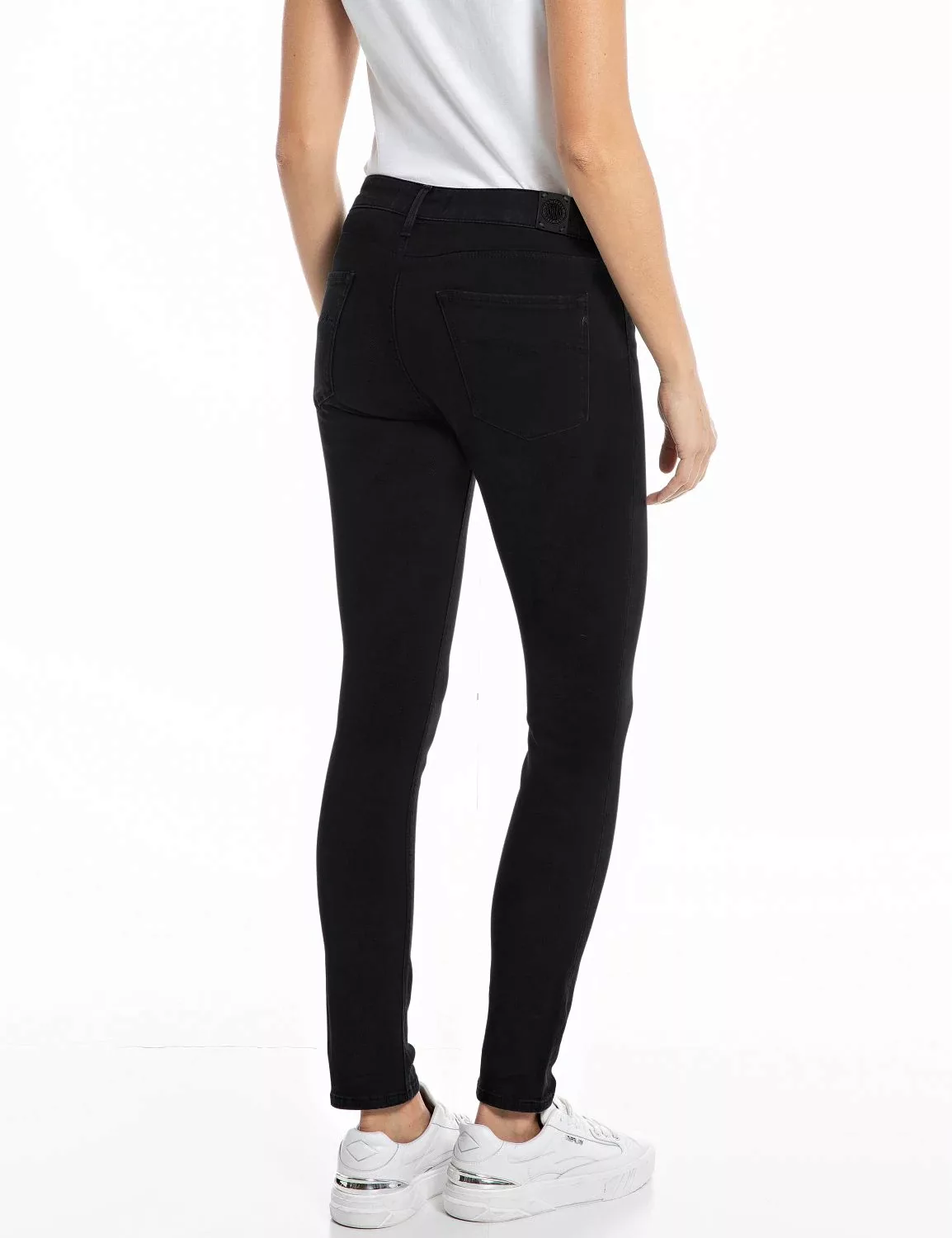 Replay Damen Jeans Jeanshose NEW LUZ - Skinny Fit Schwarz - Black Denim günstig online kaufen