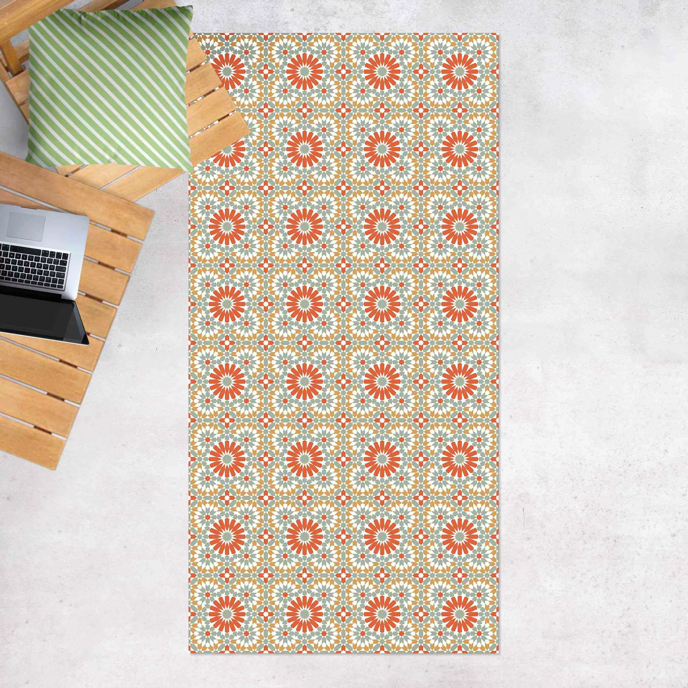 Vinyl-Teppich Orientalisches Muster mit bunten Kacheln günstig online kaufen