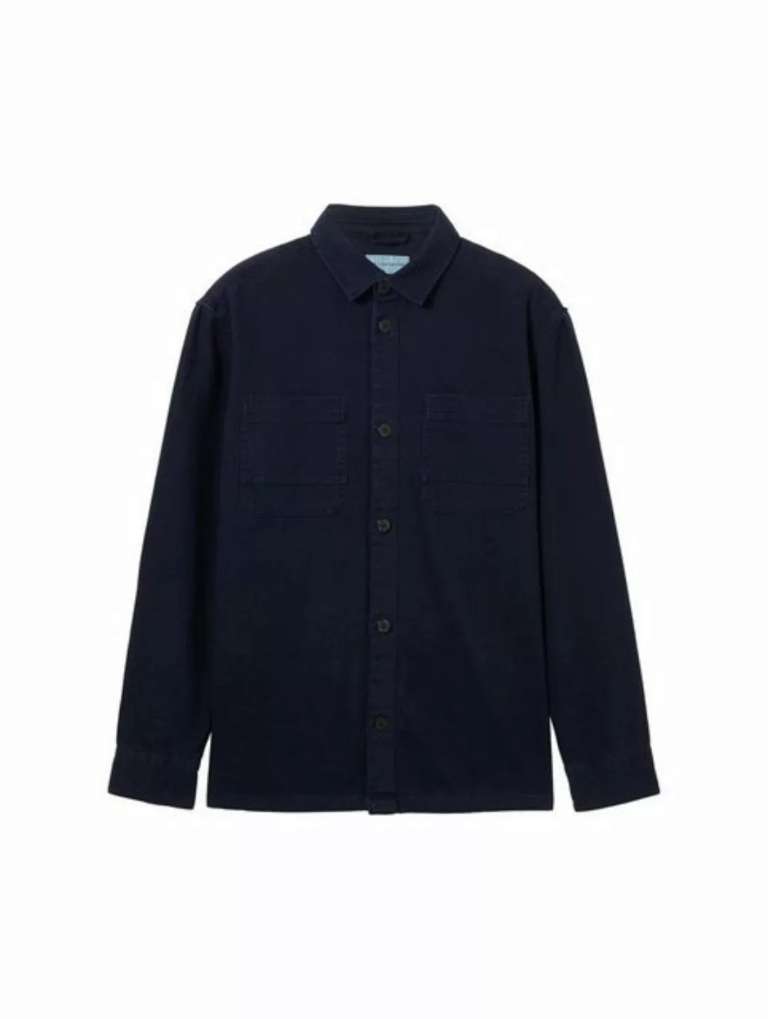 TOM TAILOR T-Shirt washed twill overshirt, sky captain blue günstig online kaufen