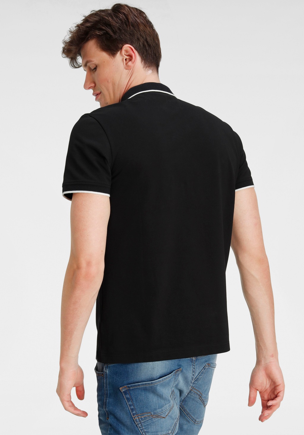 H.I.S Poloshirt in Pique Qualität, mit bedrucktem Innenkragen günstig online kaufen