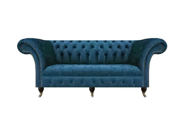 Xlmoebel Sofa Neues modernes Designer-Dreisitzer-Sofa in blauem Textil im, günstig online kaufen