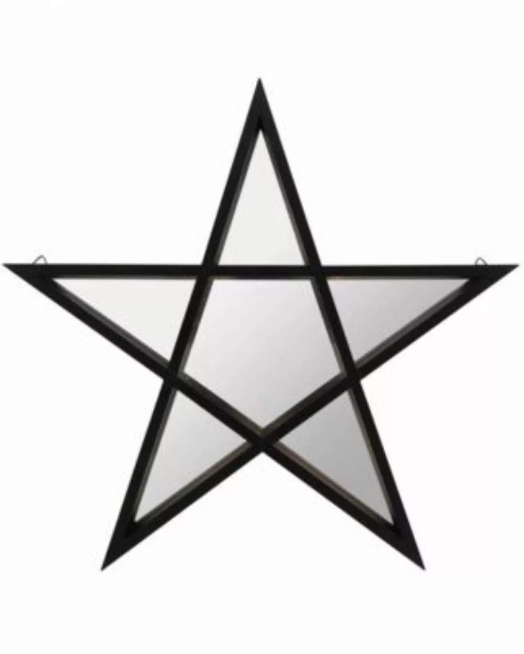 Pentagramm Spiegel mit schwarzem Rahmen 40cm Dekofiguren günstig online kaufen