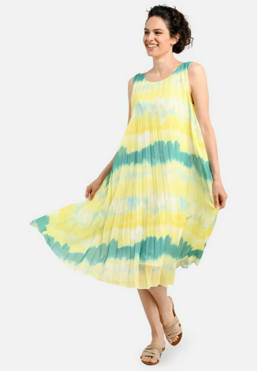 BICALLA Midikleid Dress PlisseePrint - 05/yellow-green (1-tlg) günstig online kaufen