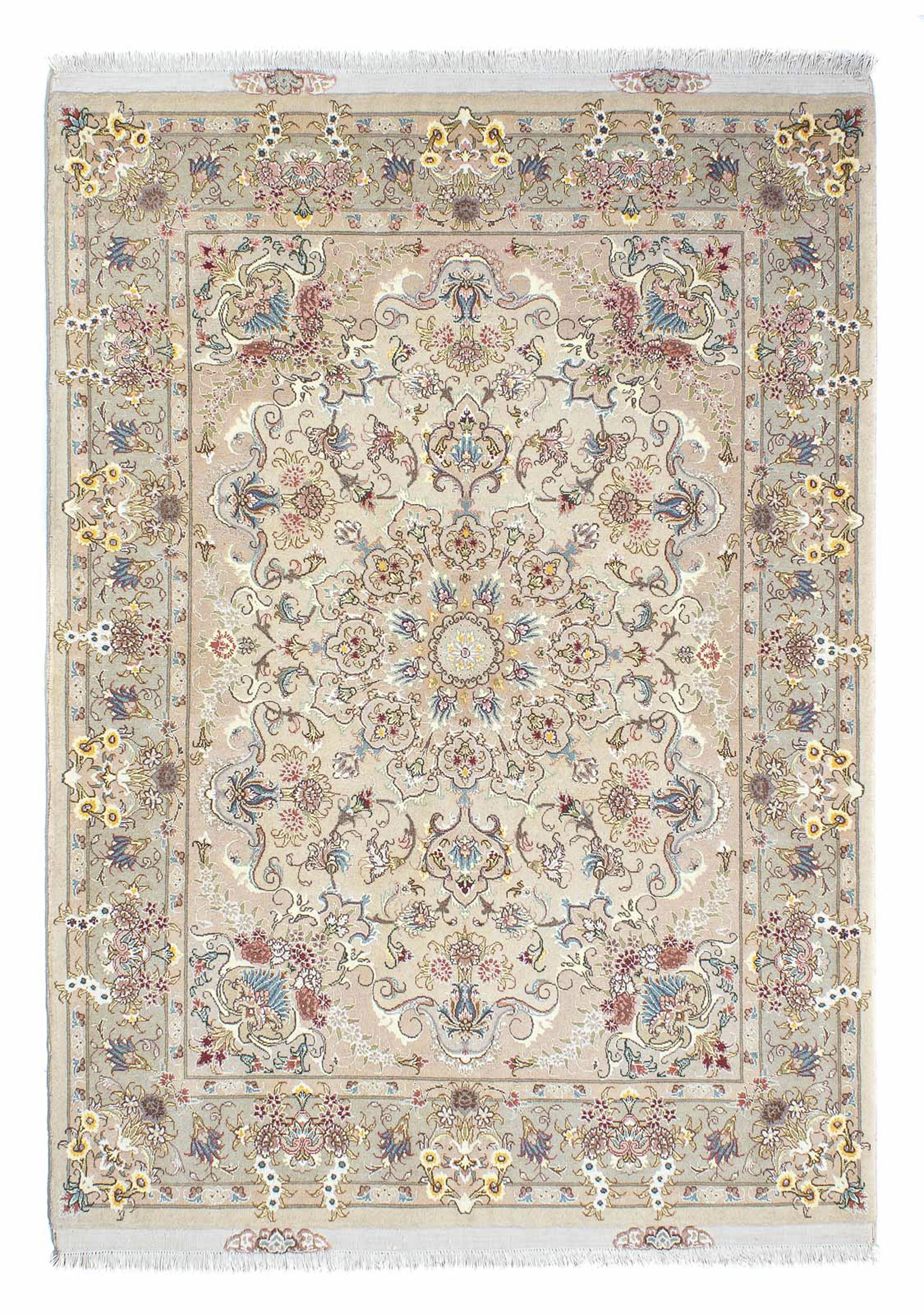 morgenland Orientteppich »Perser - Täbriz - Royal - 210 x 150 cm - beige«, günstig online kaufen