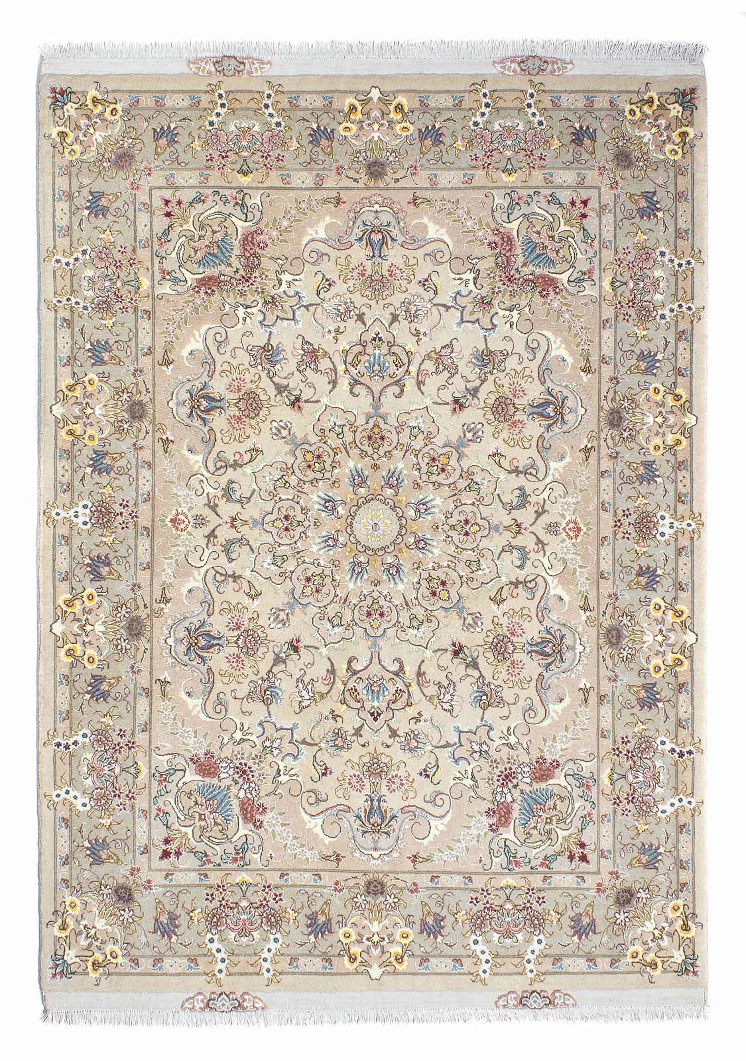 morgenland Orientteppich »Perser - Täbriz - Royal - 210 x 150 cm - beige«, günstig online kaufen