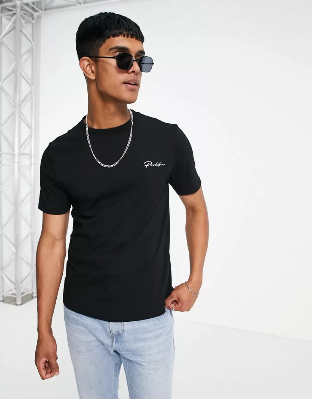 River Island – Prolific – Schwarzes T-Shirt günstig online kaufen