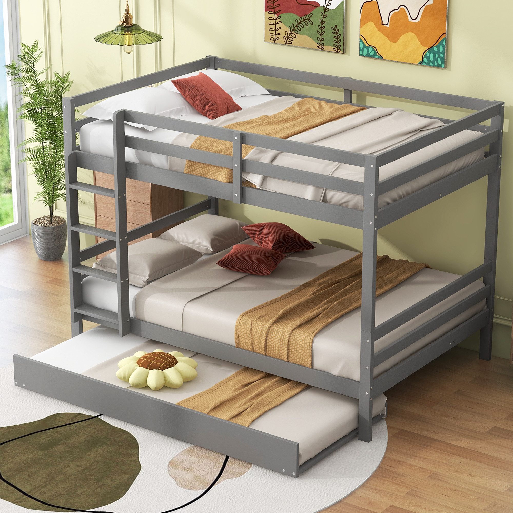 TavilaEcon Etagenbett Kinderbett, Jugendbett, Holzbett, Dreibett günstig online kaufen