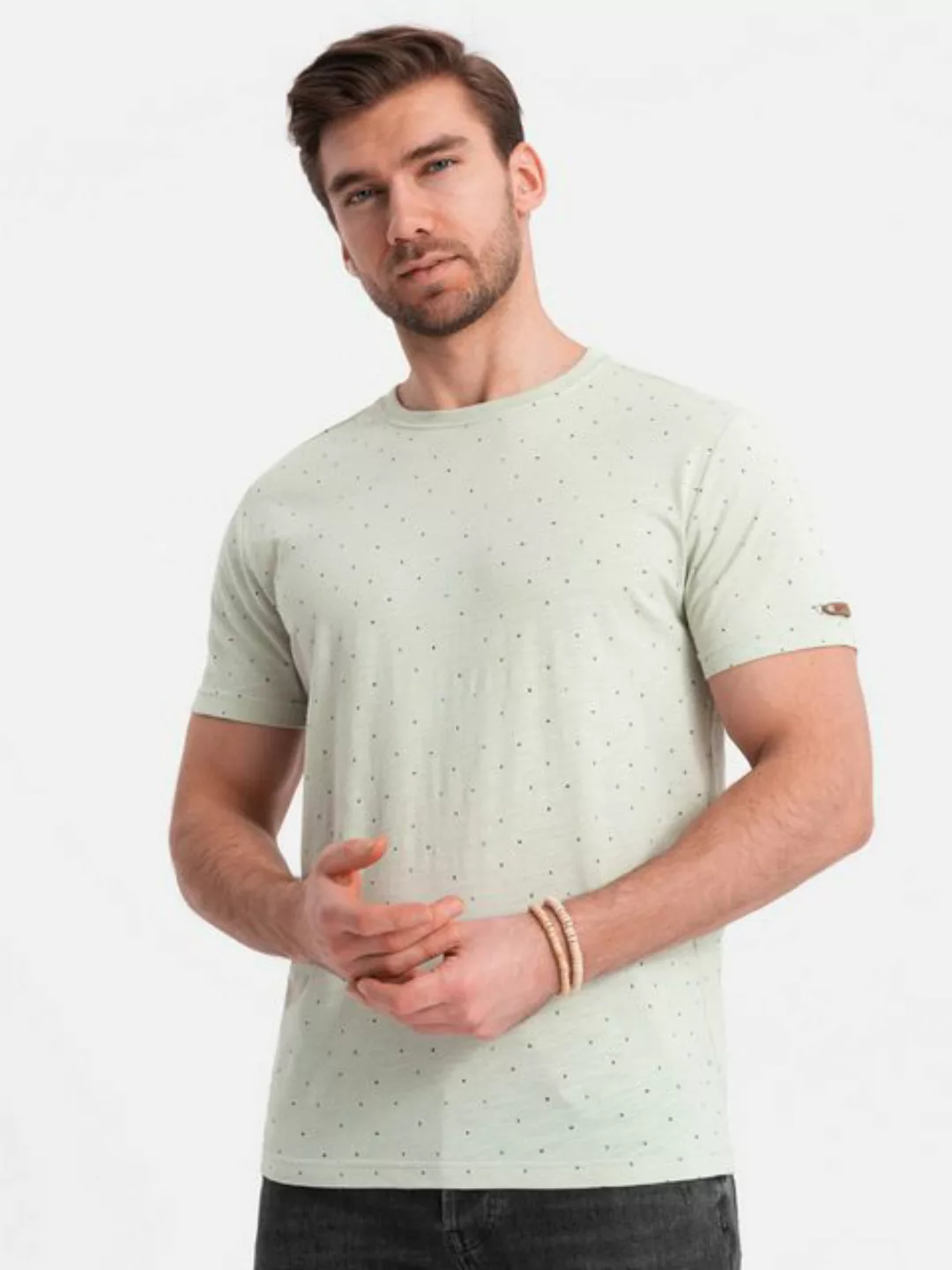 OMBRE T-Shirt BASIC Herren-T-Shirt mit dekorativem Pilling-Effekt günstig online kaufen