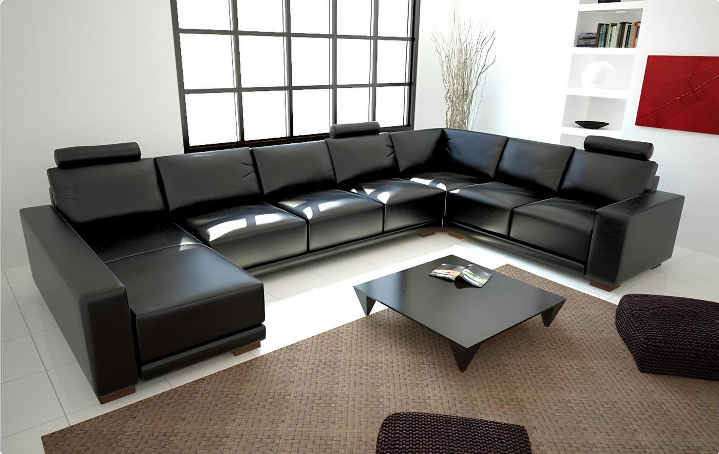 Xlmoebel Ecksofa Ledersofa mit USB-Anschluss in modernem Design für das Woh günstig online kaufen