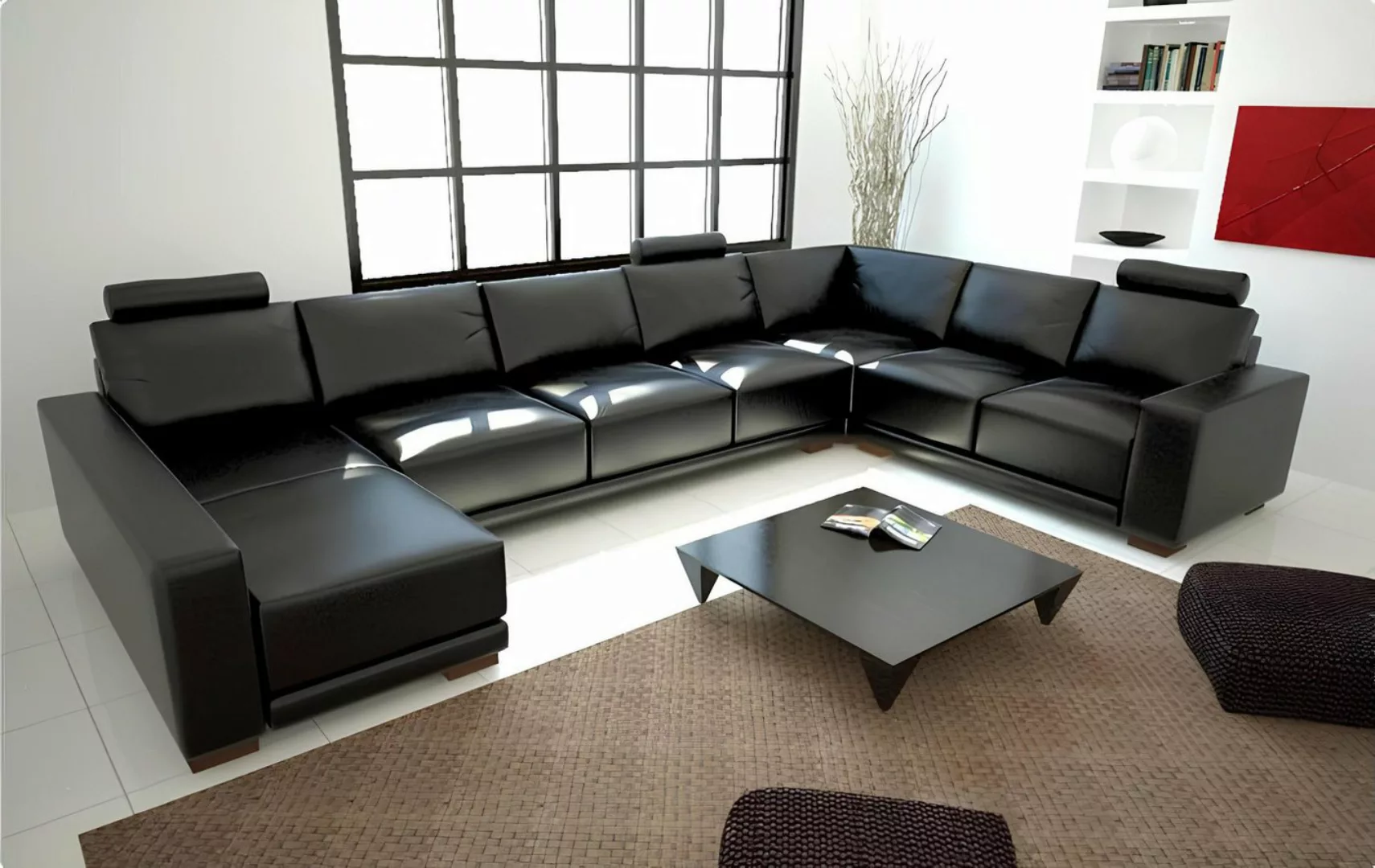 Xlmoebel Sofa Modernes Ecksofa aus Leder für das Wohnzimmer - Design Wohnla günstig online kaufen