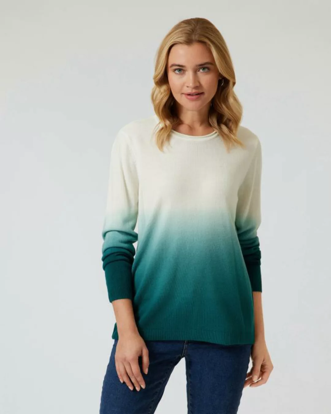 Helena Vera Pullover Cashmere Feeling Dip Dye günstig online kaufen
