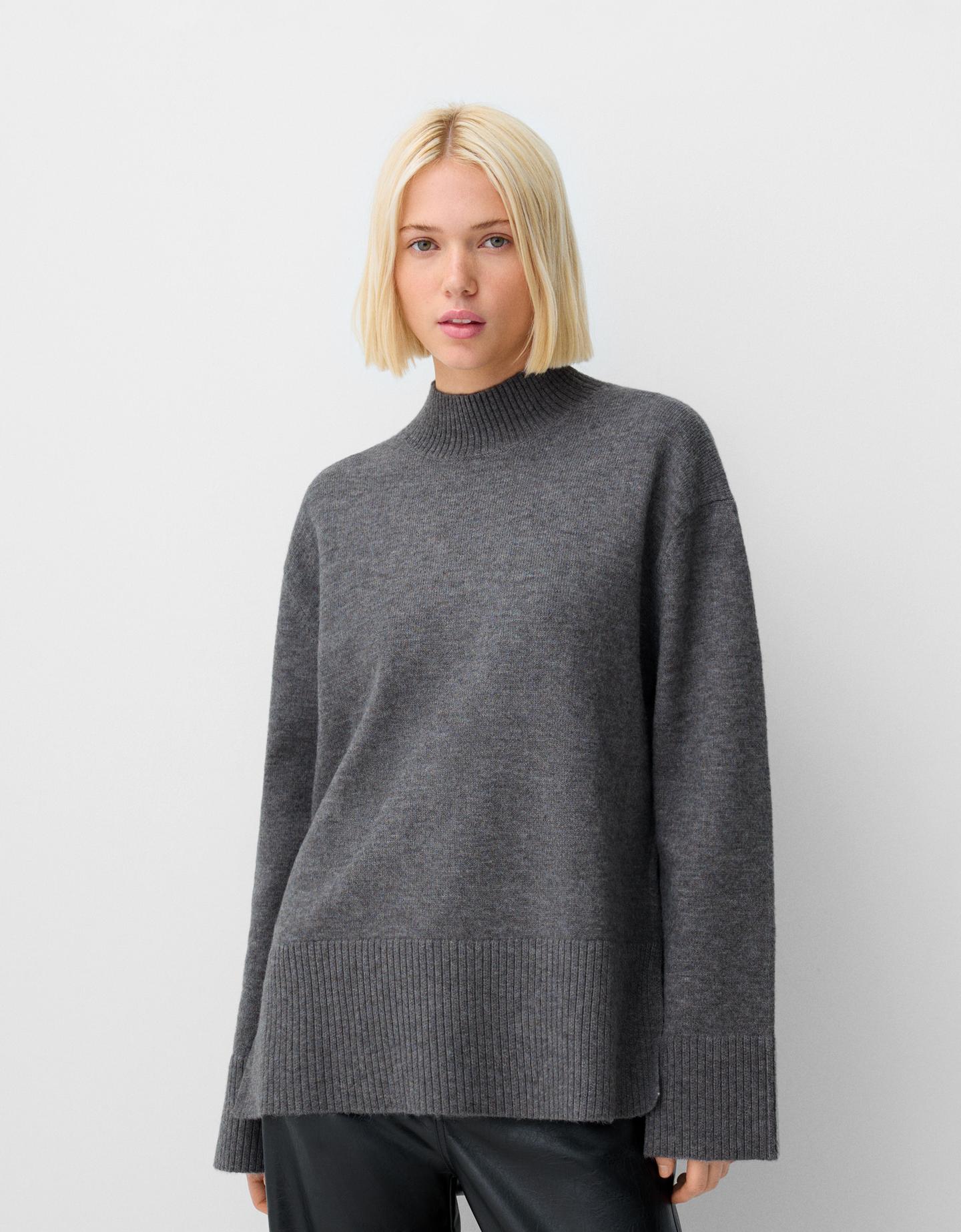 Bershka Rollkragenpullover Damen Xs Dunkelgrau günstig online kaufen