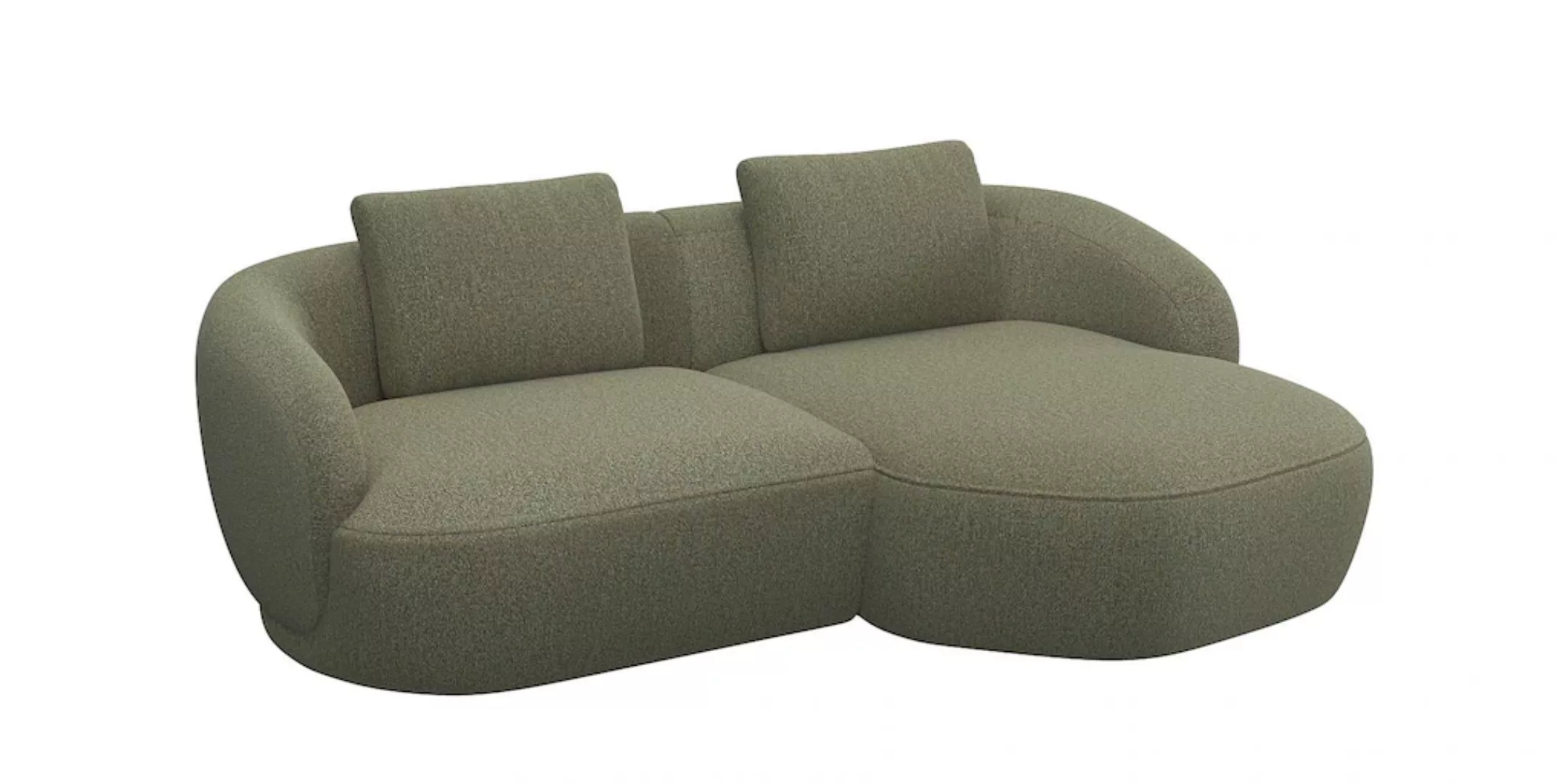 FLEXLUX Wohnlandschaft "Torino, rund, L-Form, Sofa-Ecke mit Recamiere, Long günstig online kaufen