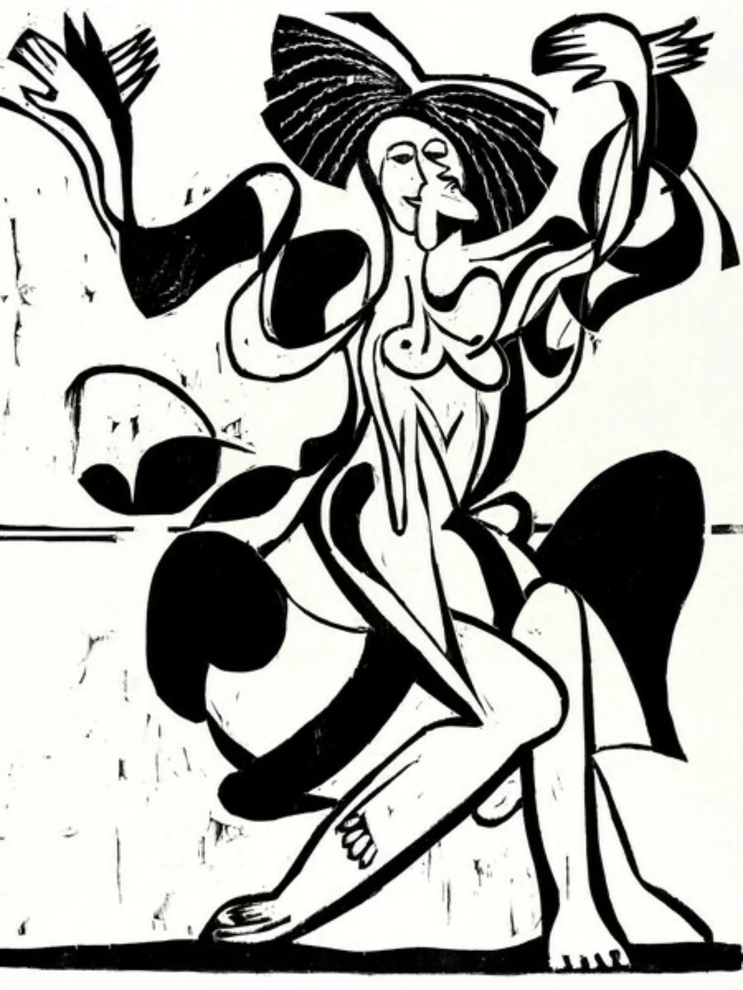 Poster / Leinwandbild - Ernst Ludwig Kirchner: Mary Wigmans Tanz günstig online kaufen