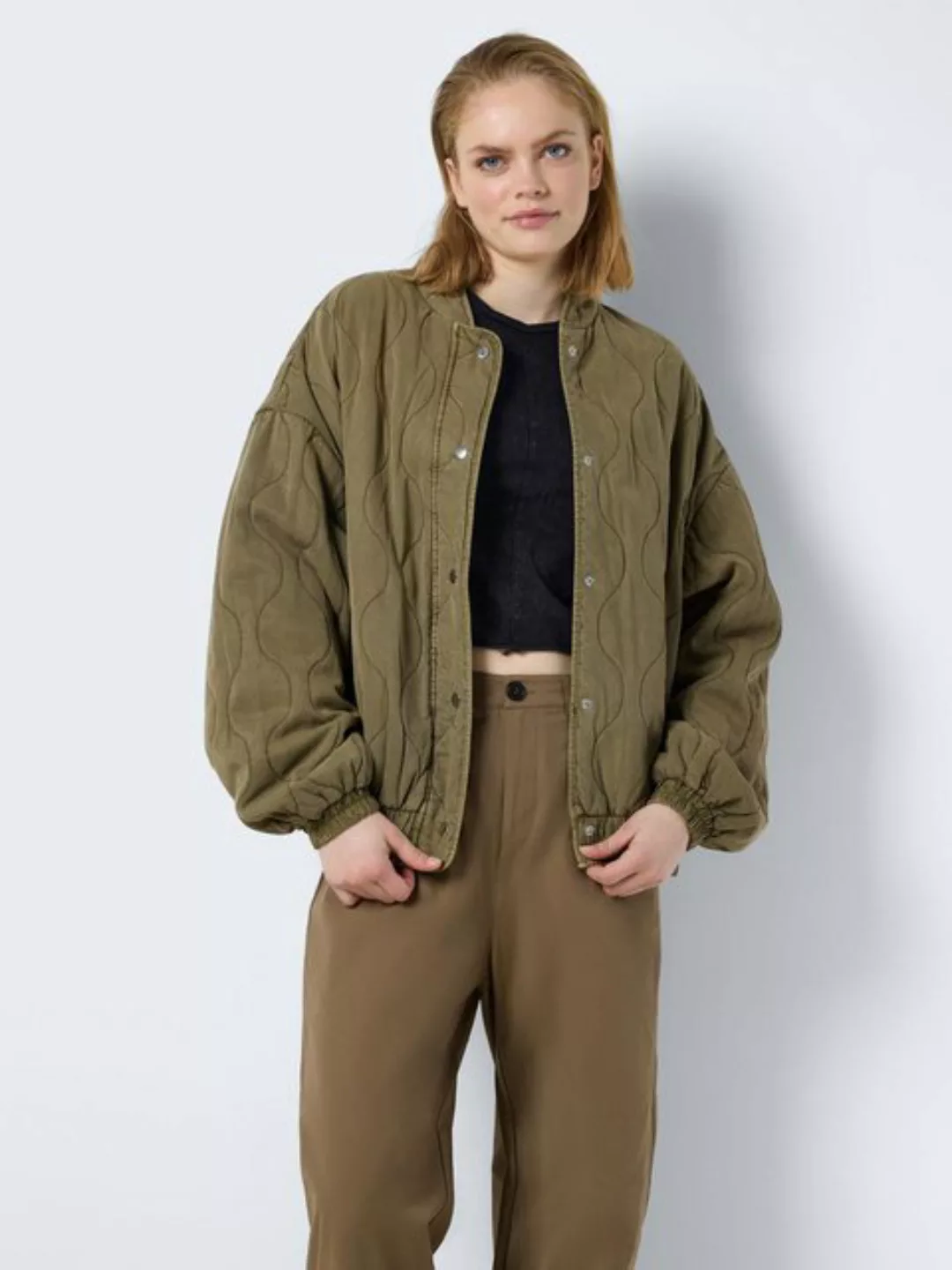 Noisy may Blouson Blousonjacke Wattierung Rundhals Druckknopf NMDAZZEL BOMB günstig online kaufen