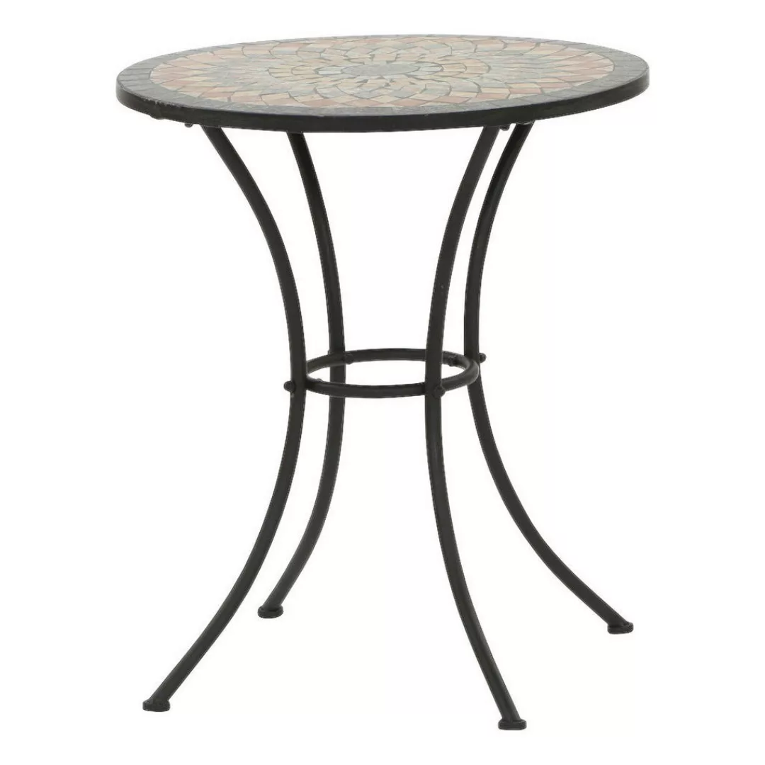 Siena Garden Bistrotisch Prato Eisen Ø 60 cm x 71 cm Schwarz Mosaik günstig online kaufen