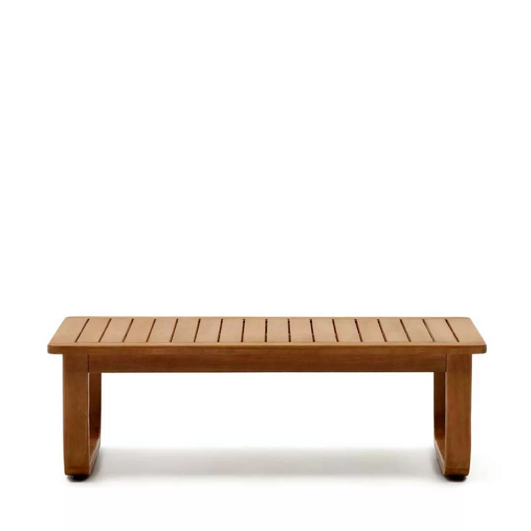 Garten Couchtisch modern aus Eukalyptusholz Bügelgestell günstig online kaufen