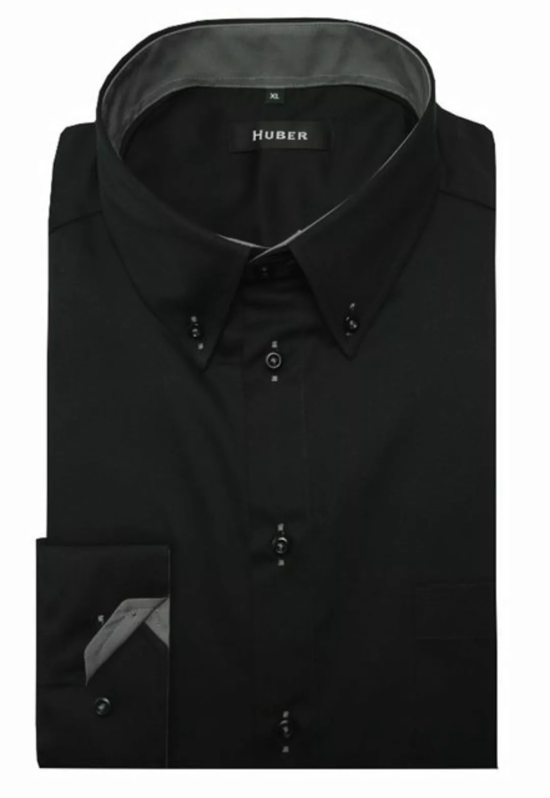 Huber Hemden Langarmhemd HU-0098 Button-Down Kragen, Regular Fit - gerader günstig online kaufen